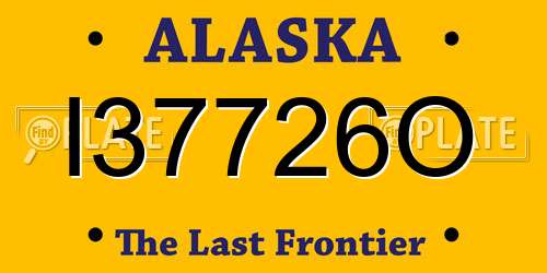 I37726O Alaska License Plate