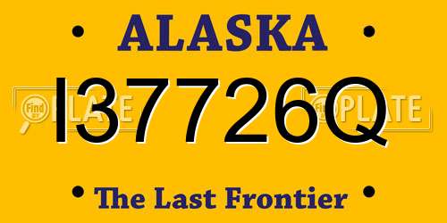 I37726Q Alaska License Plate