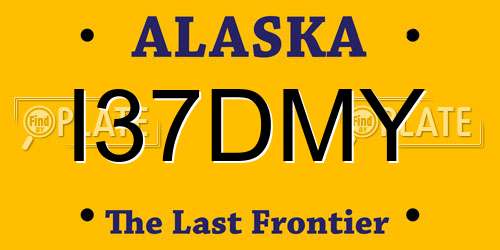I37DMY Alaska License Plate