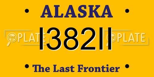 I382II Alaska License Plate