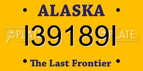 I39189I Alaska License Plate
