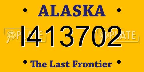 I413702 Alaska License Plate