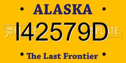 I42579D Alaska License Plate