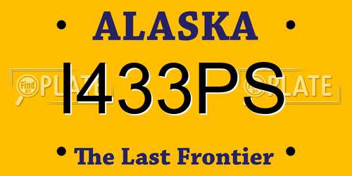 I433PS Alaska License Plate