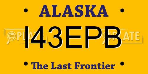 I43EPB Alaska License Plate