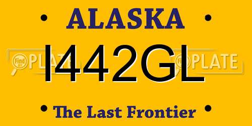 I442GL Alaska License Plate