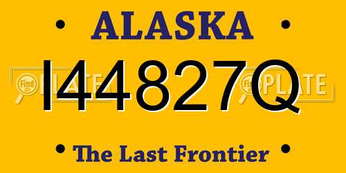I44827Q Alaska License Plate
