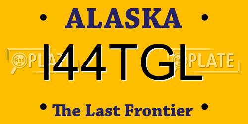 I44TGL Alaska License Plate