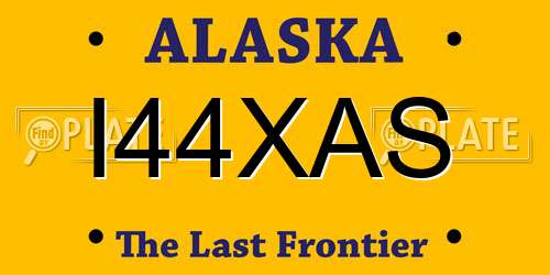 I44XAS Alaska License Plate