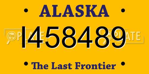 I458489 Alaska License Plate