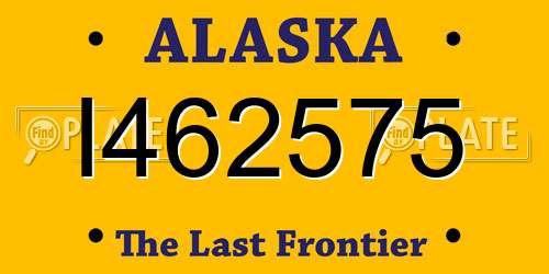 I462575 Alaska License Plate