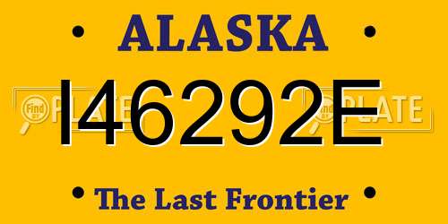 I46292E Alaska License Plate