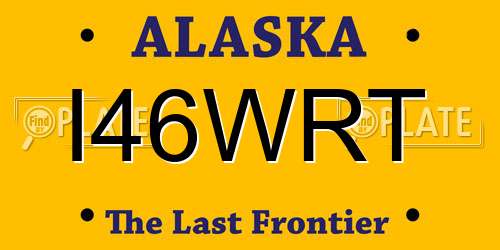 I46WRT Alaska License Plate
