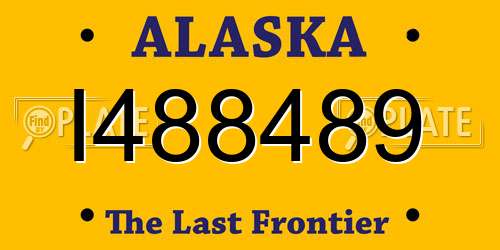 I488489 Alaska License Plate