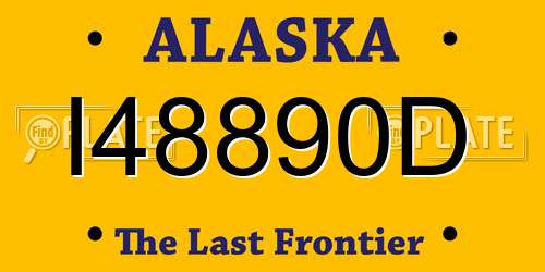 I48890D Alaska License Plate