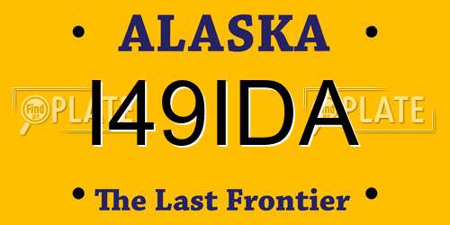 I49IDA Alaska License Plate