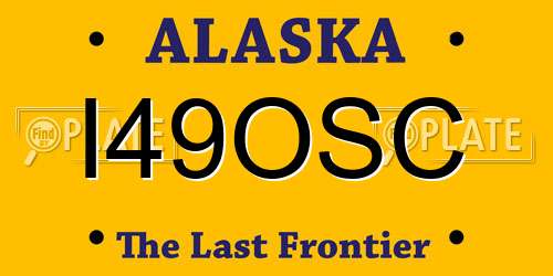 I49OSC Alaska License Plate