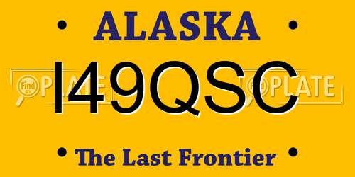 I49QSC Alaska License Plate