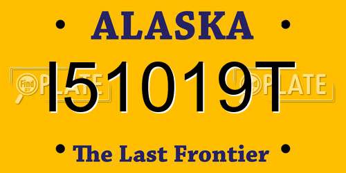 I51019T Alaska License Plate