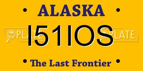 I51IOS Alaska License Plate