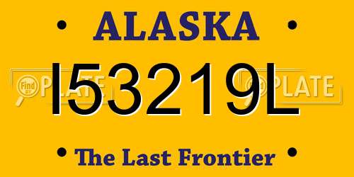 I53219L Alaska License Plate