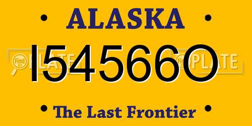 I54566O Alaska License Plate