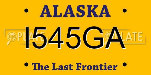 I545GA Alaska License Plate