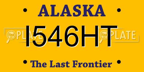 I546HT Alaska License Plate