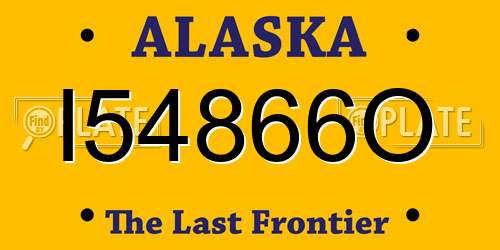 I54866O Alaska License Plate