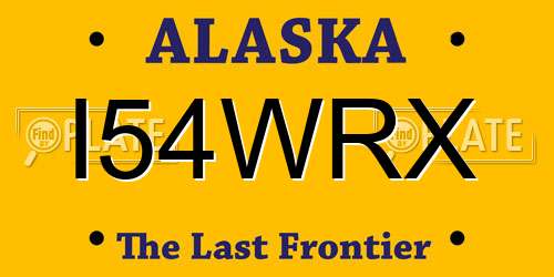 I54WRX Alaska License Plate