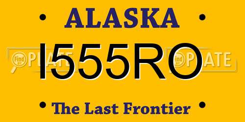 I555RO Alaska License Plate
