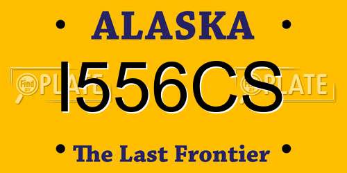 I556CS Alaska License Plate