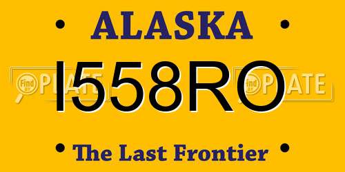 I558RO Alaska License Plate