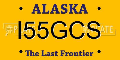 I55GCS Alaska License Plate