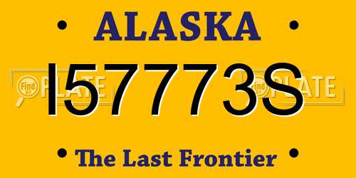 I57773S Alaska License Plate