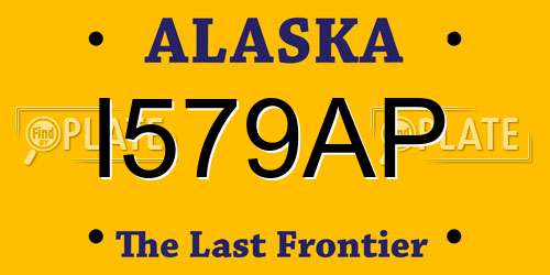 I579AP Alaska License Plate