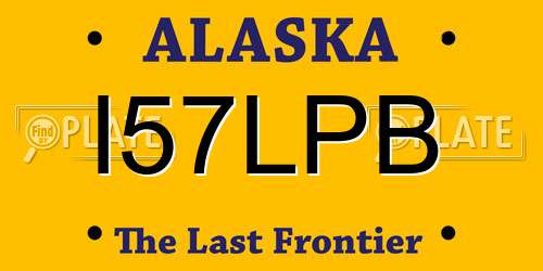 I57LPB Alaska License Plate