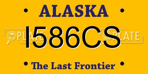 I586CS Alaska License Plate