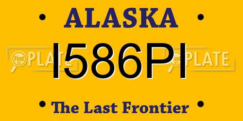 I586PI Alaska License Plate