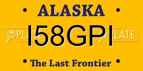 I58GPI Alaska License Plate