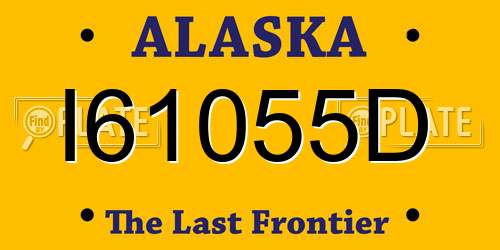 I61055D Alaska License Plate