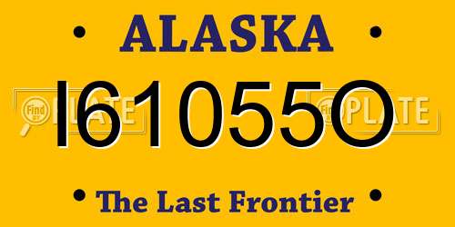 I61055O Alaska License Plate