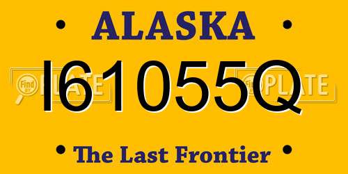 I61055Q Alaska License Plate