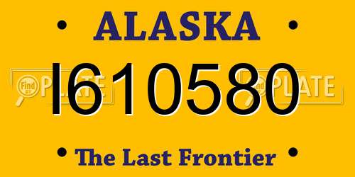 I610580 Alaska License Plate