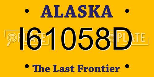 I61058D Alaska License Plate