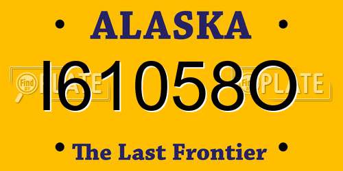 I61058O Alaska License Plate