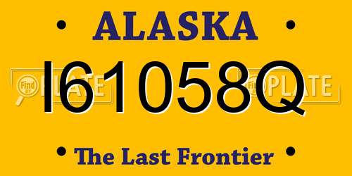 I61058Q Alaska License Plate