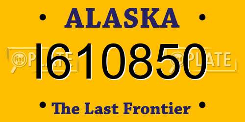 I610850 Alaska License Plate