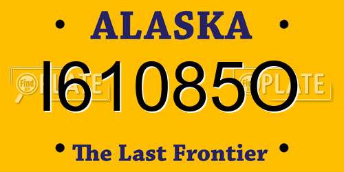 I61085O Alaska License Plate