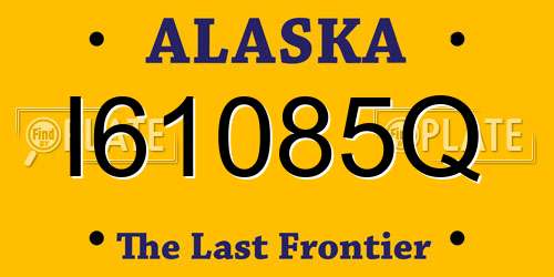 I61085Q Alaska License Plate
